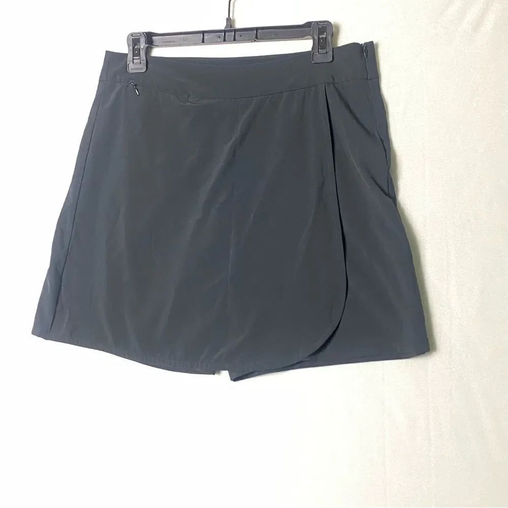 Exofficio Black Faux Wrap Skort Size 6